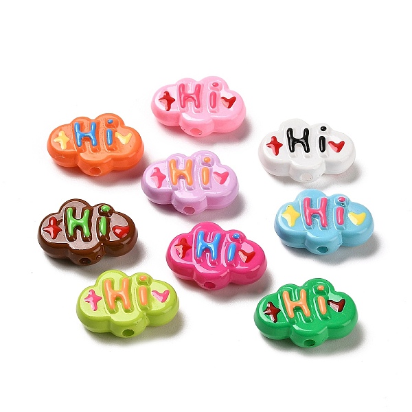PandaHall Baking Paint Acrylic Beads, with Enamel, Cloud with Word HI, Mixed Color, 18x25x8.5mm, Hole: 2.7mm Acrylic Cloud Multicolor
PandaHall Baking Paint Acrylic Beads, with Enamel, Cloud with Word HI, Mixed Color, 18x25x8.5mm, Hole: 2.7mm Acrylic Cloud Multicolor