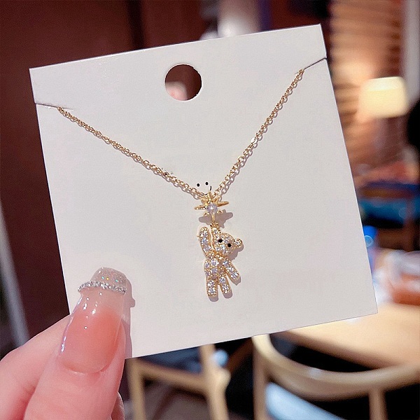 PandaHall Titanium Steel Cable Chain Necklaces, Rhinestone Pendant Necklaces, Bear, 8.27~19.69 inch(21~50cm) Titanium Steel Bear
PandaHall Titanium Steel Cable Chain Necklaces, Rhinestone Pendant Necklaces, Bear, 8.27~19.69 inch(21~50cm) Titanium Steel Bear