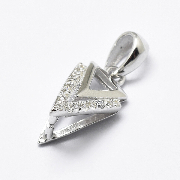 PandaHall Rhodium Plated 925 Sterling Silver Micro Pave Cubic Zirconia Pendant Bails, Ice Pick & Pinch Bails, Triangle, Platinum, 13x7x8mm...
PandaHall Rhodium Plated 925 Sterling Silver Micro Pave Cubic Zirconia Pendant Bails, Ice Pick & Pinch Bails, Triangle, Platinum, 13x7x8mm...