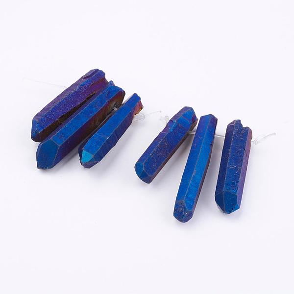 PandaHall Electroplated Natural Quartz Crystal Graduated Beads Strands, Nuggets, Medium Blue, 21~43x5~13mm, Hole: 1mm, 3pcs/set Quartz...
PandaHall Electroplated Natural Quartz Crystal Graduated Beads Strands, Nuggets, Medium Blue, 21~43x5~13mm, Hole: 1mm, 3pcs/set Quartz...