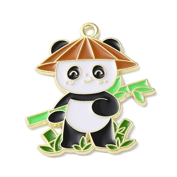 PandaHall Zinc Alloy Pendant, with Enamel, Panda with Bamboo, Light Gold, Brown, 30x26x1mm, Hole: 1.8mm Alloy+Enamel Panda Brown
PandaHall Zinc Alloy Pendant, with Enamel, Panda with Bamboo, Light Gold, Brown, 30x26x1mm, Hole: 1.8mm Alloy+Enamel Panda Brown