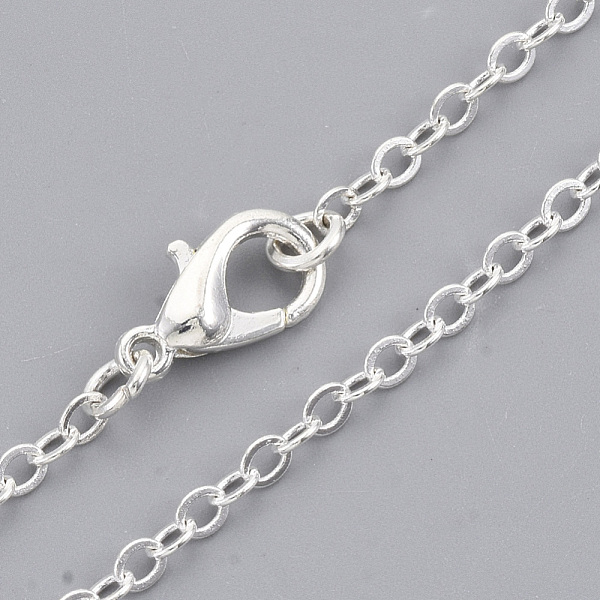 PandaHall Brass Cable Chains Necklace Making, with Alloy Lobster Claw Clasps, Silver, 23.6 inch~24.37 inch(60cm~61.9cm) Brass
PandaHall Brass Cable Chains Necklace Making, with Alloy Lobster Claw Clasps, Silver, 23.6 inch~24.37 inch(60cm~61.9cm) Brass