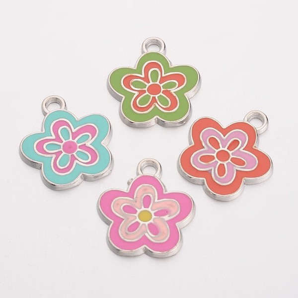 PandaHall Alloy Enamel Pendants, Lead Free and Cadmium Free, Flower, Great For Mother's Day Gift Making, Mixed Color, Platinum, about 22mm..., Multicolor
PandaHall Alloy Enamel Pendants, Lead Free and Cadmium Free, Flower, Great For Mother's Day Gift Making, Mixed Color, Platinum, about 22mm..., Multicolor