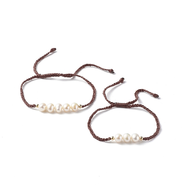 PandaHall Adjustable Nylon Thread Cord Bracelets Sets for Mom & Daughter, with Natural Pearl Beads and Brass Spacer Beads, Saddle Brown...
PandaHall Adjustable Nylon Thread Cord Bracelets Sets for Mom & Daughter, with Natural Pearl Beads and Brass Spacer Beads, Saddle Brown...