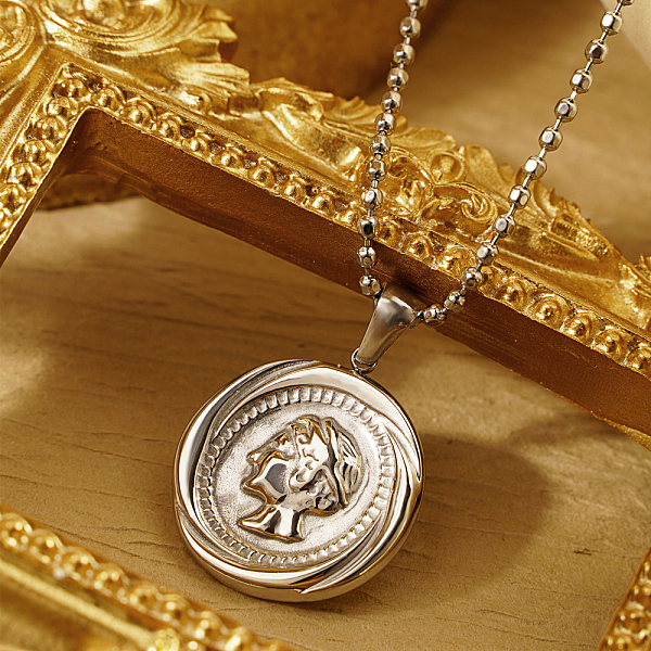 PandaHall Vintage French Stainless Steel Pendant Necklace for Women's Daily Wear Stainless Steel
PandaHall Vintage French Stainless Steel Pendant Necklace for Women's Daily Wear Stainless Steel