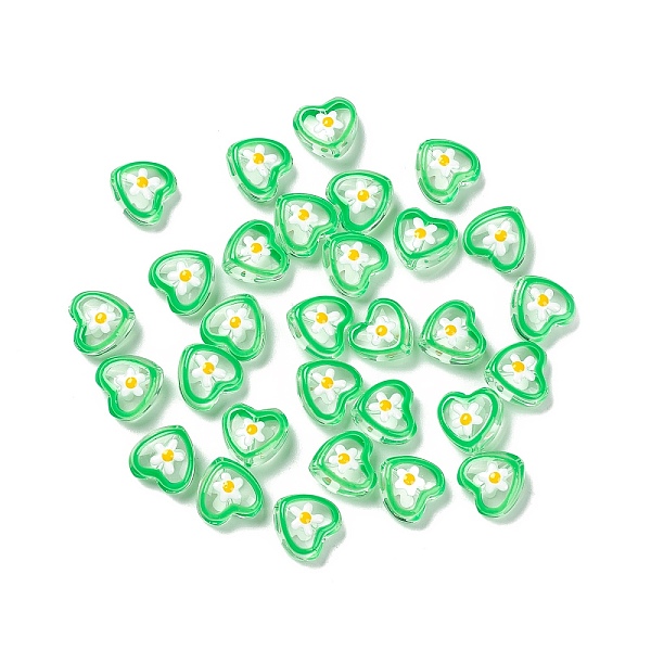 PandaHall Transparent Glass Beads, with Enamel, Heart with Flower Pattern, Lime Green, 12x12x6.5mm, Hole: 0.9mm Glass Heart
PandaHall Transparent Glass Beads, with Enamel, Heart with Flower Pattern, Lime Green, 12x12x6.5mm, Hole: 0.9mm Glass Heart