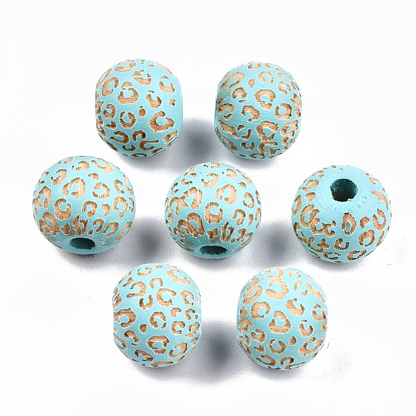 PandaHall Painted Natural Wood Beads, Laser Engraved Pattern, Round with Leopard Print, Cyan, 10x8.5mm, Hole: 2.5mm Schima Wood Round Cyan
PandaHall Painted Natural Wood Beads, Laser Engraved Pattern, Round with Leopard Print, Cyan, 10x8.5mm, Hole: 2.5mm Schima Wood Round Cyan