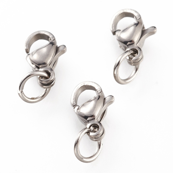 PandaHall 304 Stainless Steel Lobster Claw Clasps, With Jump Ring, Stainless Steel Color, 9x5.5x3.5mm, Hole: 3mm, Jump Ring: 5x0.6mm 304...
PandaHall 304 Stainless Steel Lobster Claw Clasps, With Jump Ring, Stainless Steel Color, 9x5.5x3.5mm, Hole: 3mm, Jump Ring: 5x0.6mm 304...
