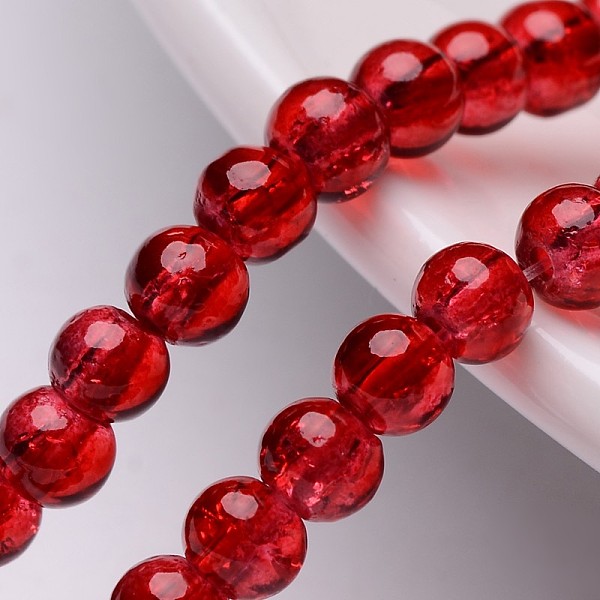 PandaHall Crackle Glass Beads Strands, Round, Red, 4mm, Hole: 1.1~1.3mm, about 200pcs/strand, 31.4 inch Glass Round Red
PandaHall Crackle Glass Beads Strands, Round, Red, 4mm, Hole: 1.1~1.3mm, about 200pcs/strand, 31.4 inch Glass Round Red