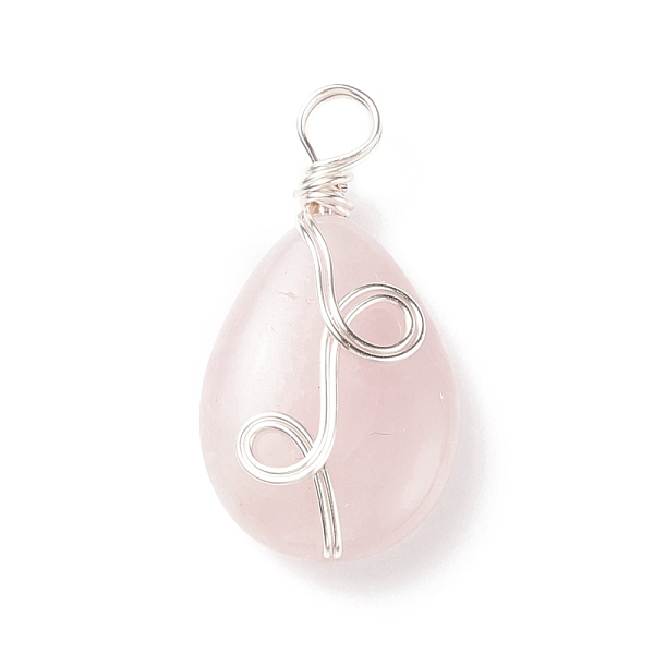 PandaHall Natural Rose Quartz Pendants, with Silver Tone Eco-Friendly Copper Wire Wrapped, Teardrop Charm, 25.5x13x6.7mm, Hole: 3.4mm Rose...
PandaHall Natural Rose Quartz Pendants, with Silver Tone Eco-Friendly Copper Wire Wrapped, Teardrop Charm, 25.5x13x6.7mm, Hole: 3.4mm Rose...