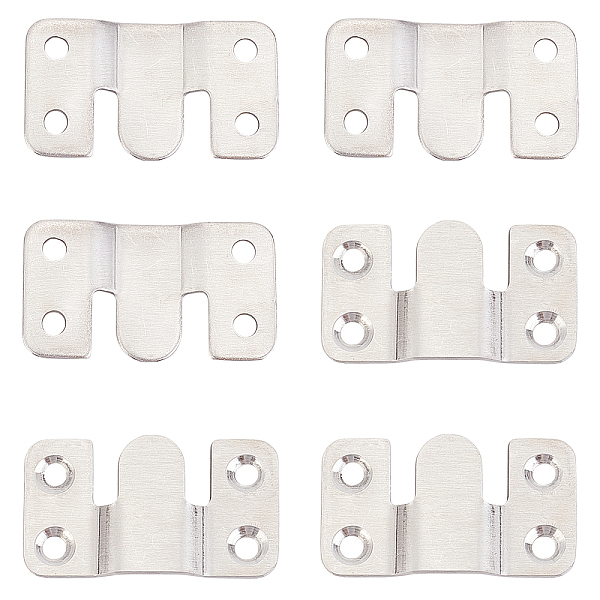 PandaHall 201 Stainless Steel Picture Hangers, Rectangle, Stainless Steel Color, 54x30x5mm, Hole: 5mm Stainless Steel
PandaHall 201 Stainless Steel Picture Hangers, Rectangle, Stainless Steel Color, 54x30x5mm, Hole: 5mm Stainless Steel