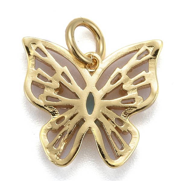 PandaHall Brass Micro Pave Cubic Zirconia Pendants, Long-Lasting Plated, Real 18K Gold Plated, Butterfly, Light Sea Green, 15x16x3mm, Hole...
PandaHall Brass Micro Pave Cubic Zirconia Pendants, Long-Lasting Plated, Real 18K Gold Plated, Butterfly, Light Sea Green, 15x16x3mm, Hole...