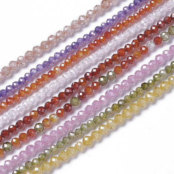 PandaHall Cubic Zirconia Beads Strands, Faceted, Round, Mixed Color, 1.5~2x2mm, Hole: 0.2mm, about 178~186pcs/strand, 15~15.5 inch..., Multicolor
PandaHall Cubic Zirconia Beads Strands, Faceted, Round, Mixed Color, 1.5~2x2mm, Hole: 0.2mm, about 178~186pcs/strand, 15~15.5 inch..., Multicolor