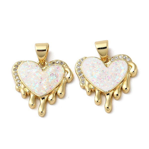 PandaHall Brass Micro Pave Cubic Zirconia Pendants, with Shell, Heart, Real 18K Gold Plated, 16.5x17x2.5mm, Hole: 4x3.5mm Brass+Cubic..., White
PandaHall Brass Micro Pave Cubic Zirconia Pendants, with Shell, Heart, Real 18K Gold Plated, 16.5x17x2.5mm, Hole: 4x3.5mm Brass+Cubic..., White