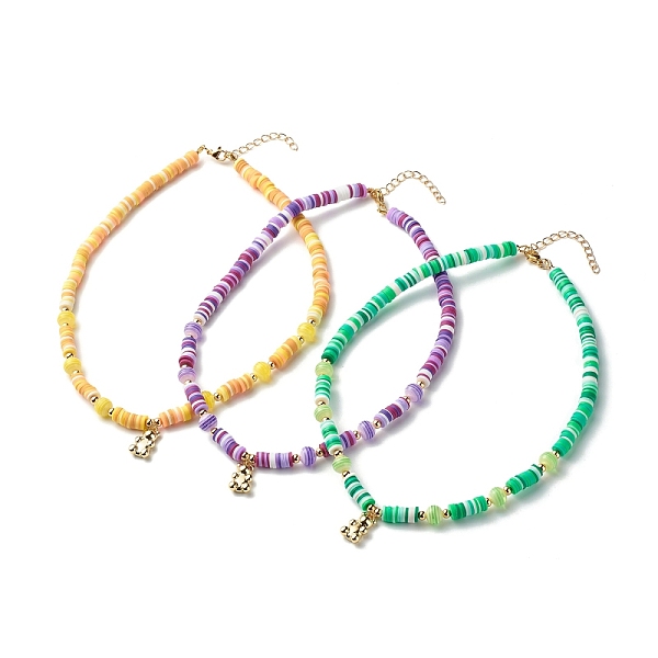 PandaHall Bear Pendant Necklace for Teen Girl Women, Disc Polymer Clay & Stripe Resin Beads Necklace, Golden, Mixed Color, 16.46 inch..., Multicolor
PandaHall Bear Pendant Necklace for Teen Girl Women, Disc Polymer Clay & Stripe Resin Beads Necklace, Golden, Mixed Color, 16.46 inch..., Multicolor