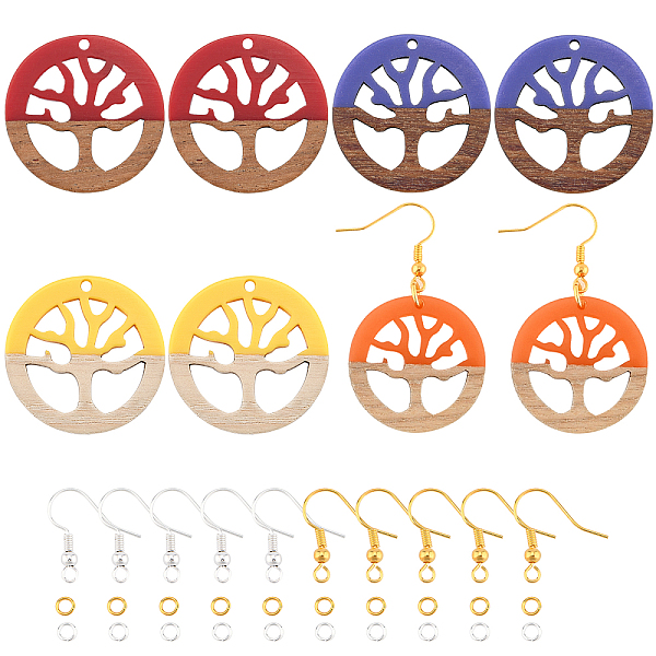 PandaHall Olycraft DIY Dangle Earring Making Kits, Including Resin & Wood Pendants, Brass Earring Hooks & Jump Rings, Flat Round with Tree..., Multicolor
PandaHall Olycraft DIY Dangle Earring Making Kits, Including Resin & Wood Pendants, Brass Earring Hooks & Jump Rings, Flat Round with Tree..., Multicolor