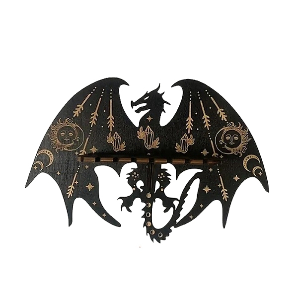 PandaHall Wall-mounted Wood Dowsing Pendulum Holders, Candle Crystal Holder, Witchcraft Supplies, Dinosaur, 300x200mm Wood Dinosaur Black
PandaHall Wall-mounted Wood Dowsing Pendulum Holders, Candle Crystal Holder, Witchcraft Supplies, Dinosaur, 300x200mm Wood Dinosaur Black