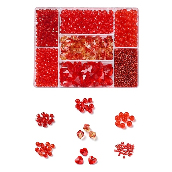 PandaHall DIY Red Series Jewelry Making Kits, 1615Pcs Bicone & Rondelle & Polygon & Round Glass/Acrylic Beads, 20Pcs Valentines Ideas Glass...
PandaHall DIY Red Series Jewelry Making Kits, 1615Pcs Bicone & Rondelle & Polygon & Round Glass/Acrylic Beads, 20Pcs Valentines Ideas Glass...