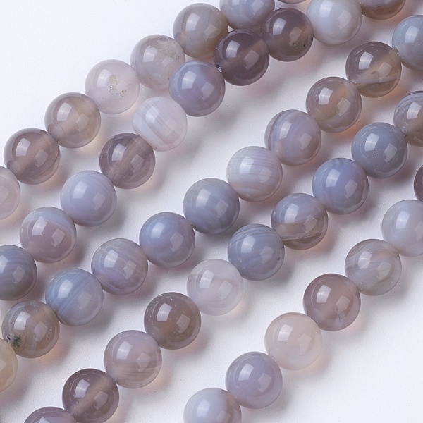 PandaHall Natural Grade A Striped Agate/Banded Agate Beads Strands, Dyed & Heated, Round, Rosy Brown, 8~8.5mm, Hole: 1.2mm, about...
PandaHall Natural Grade A Striped Agate/Banded Agate Beads Strands, Dyed & Heated, Round, Rosy Brown, 8~8.5mm, Hole: 1.2mm, about...