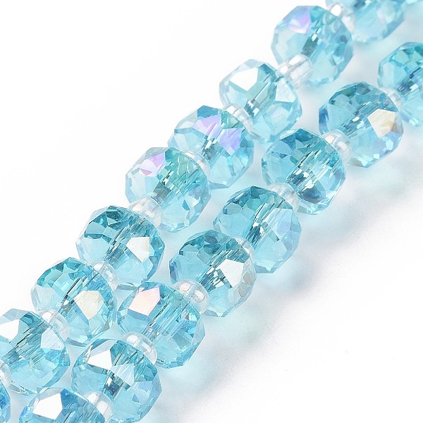 PandaHall Electroplate Transparent Glass Beads Strands, AB Color Plated, Faceted, Rondelle, Pale Turquoise, 7.5~8x4.5mm, Hole: 1.2mm, about...
PandaHall Electroplate Transparent Glass Beads Strands, AB Color Plated, Faceted, Rondelle, Pale Turquoise, 7.5~8x4.5mm, Hole: 1.2mm, about...