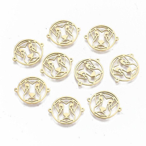 PandaHall 304 Stainless Steel Links Connectors, Laser Cut, Flat Roun with Hollow Monkey, Real 18K Gold Plated, 15x18x1mm, Hole: 0.8mm 304...
PandaHall 304 Stainless Steel Links Connectors, Laser Cut, Flat Roun with Hollow Monkey, Real 18K Gold Plated, 15x18x1mm, Hole: 0.8mm 304...