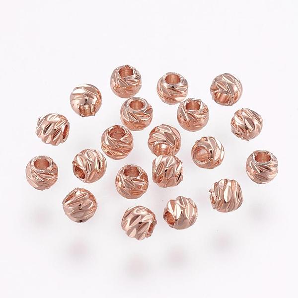 PandaHall Carved Brass Beads, Long-Lasting Plated, Round, Real Rose Gold Plated, 3.5~4x3mm, Hole: 2mm Brass Round
PandaHall Carved Brass Beads, Long-Lasting Plated, Round, Real Rose Gold Plated, 3.5~4x3mm, Hole: 2mm Brass Round