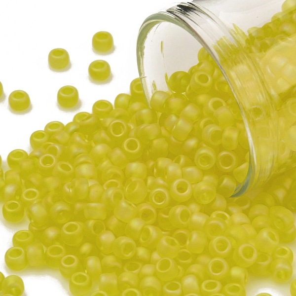 PandaHall TOHO Round Seed Beads, Japanese Seed Beads, (175F) Translucent Frosted Rainbow Lemon, 8/0, 3mm, Hole: 1mm, about 1110pcs/50g Glass..., Yellow
PandaHall TOHO Round Seed Beads, Japanese Seed Beads, (175F) Translucent Frosted Rainbow Lemon, 8/0, 3mm, Hole: 1mm, about 1110pcs/50g Glass..., Yellow