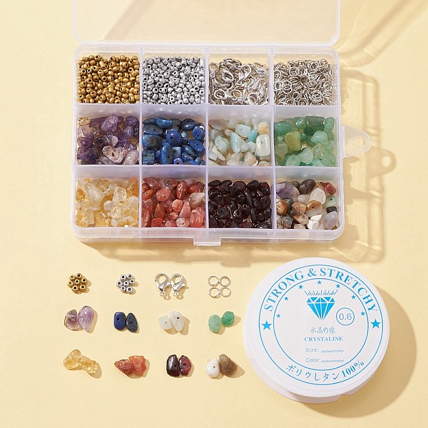 PandaHall DIY Gemstone Bracelet Necklace Making Kit, Including Natural & Synthetic Mixed Stone Chips & Glass Seed Beads, Iron Jump Rings..., Multicolor
PandaHall DIY Gemstone Bracelet Necklace Making Kit, Including Natural & Synthetic Mixed Stone Chips & Glass Seed Beads, Iron Jump Rings..., Multicolor