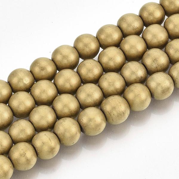 PandaHall Electroplate Non-magnetic Synthetic Hematite Beads Strands, Matte Style, Round, Golden Plated, 6mm, Hole: 1mm, about 70pcs/strand...
PandaHall Electroplate Non-magnetic Synthetic Hematite Beads Strands, Matte Style, Round, Golden Plated, 6mm, Hole: 1mm, about 70pcs/strand...