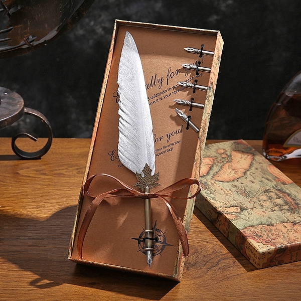 PandaHall Feather Quill Pen, Vintage Feather Dip Ink Pen Set, Alloy Pen Stem Writing Quill Pen Calligraphy Pen As Christmas Birthday Gift..., Gray
PandaHall Feather Quill Pen, Vintage Feather Dip Ink Pen Set, Alloy Pen Stem Writing Quill Pen Calligraphy Pen As Christmas Birthday Gift..., Gray