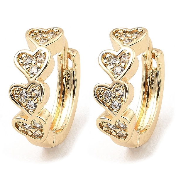 PandaHall Brass with Cubic Zirconia Hoop Earrings, Heart, Light Gold, 15x5x16mm Cubic Zirconia Heart
PandaHall Brass with Cubic Zirconia Hoop Earrings, Heart, Light Gold, 15x5x16mm Cubic Zirconia Heart