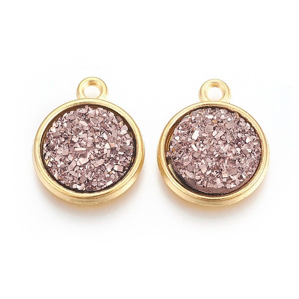PandaHall Resin Pendants, with Golden Tone Alloy Findings, Flat Round, Rosy Brown, 18x15x3.5~4mm, Hole: 1.8mm Alloy+Resin Flat Round Brown
PandaHall Resin Pendants, with Golden Tone Alloy Findings, Flat Round, Rosy Brown, 18x15x3.5~4mm, Hole: 1.8mm Alloy+Resin Flat Round Brown