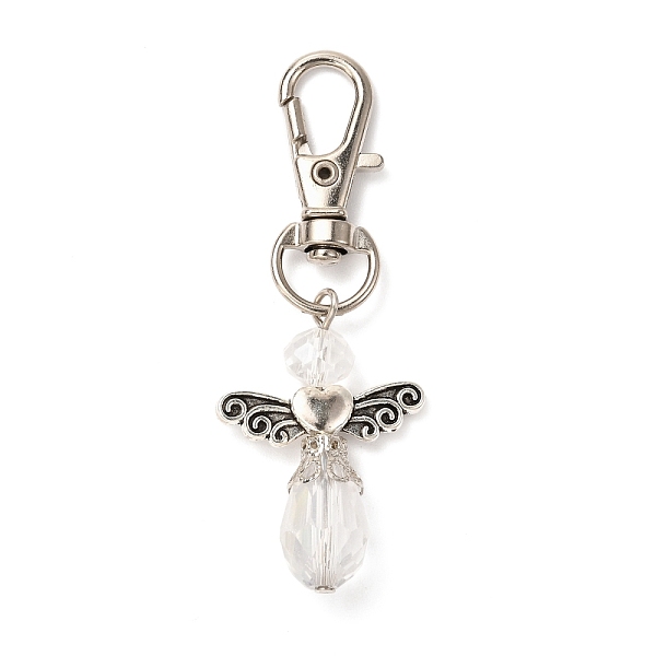 PandaHall Faceted Teardrop Glass Pendants, with Faceted Glass Beads, Alloy Heart Beads & Swivel Lobster Claw Clasps, Iron Pins & Bead Caps..., Clear
PandaHall Faceted Teardrop Glass Pendants, with Faceted Glass Beads, Alloy Heart Beads & Swivel Lobster Claw Clasps, Iron Pins & Bead Caps..., Clear