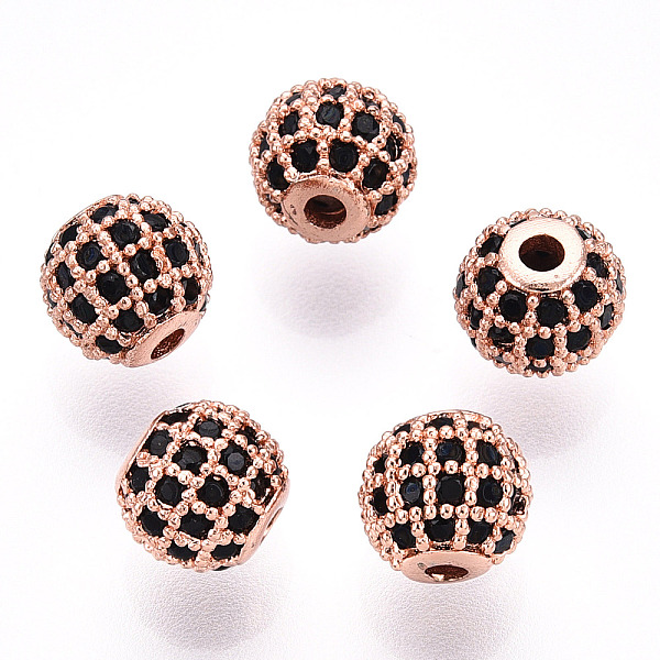 PandaHall Rack Plating Brass Cubic Zirconia Beads, Long-Lasting Plated, Round, Rose Gold, 6x6mm, Hole: 1.5mm Brass+Cubic Zirconia Round
PandaHall Rack Plating Brass Cubic Zirconia Beads, Long-Lasting Plated, Round, Rose Gold, 6x6mm, Hole: 1.5mm Brass+Cubic Zirconia Round