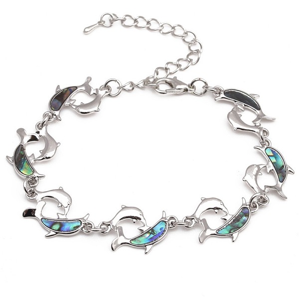 PandaHall Dolphin Natural Abalone Shell/Paua Shell Link Bracelets for Women Shell Dolphin
PandaHall Dolphin Natural Abalone Shell/Paua Shell Link Bracelets for Women Shell Dolphin
