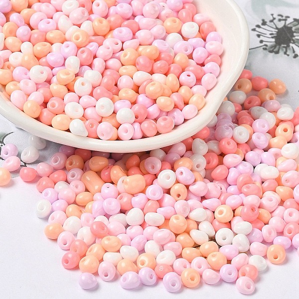 PandaHall 6/0 Opaque Baking Paint Glass Seed Beads, Teardrop, Mixed Color, 4.5~5x4x3~3.5mm, Hole: 0.9mm, about 5625Pcs/Pound Glass Teardrop..., Multicolor
PandaHall 6/0 Opaque Baking Paint Glass Seed Beads, Teardrop, Mixed Color, 4.5~5x4x3~3.5mm, Hole: 0.9mm, about 5625Pcs/Pound Glass Teardrop..., Multicolor