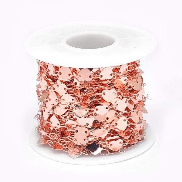 PandaHall Brass Link Chains, with Spool, Long-Lasting Plated, Heart, Lead Free & Cadmium Free, Soldered, Rose Gold, 6.5x5.5x0.1mm, about...
PandaHall Brass Link Chains, with Spool, Long-Lasting Plated, Heart, Lead Free & Cadmium Free, Soldered, Rose Gold, 6.5x5.5x0.1mm, about...
