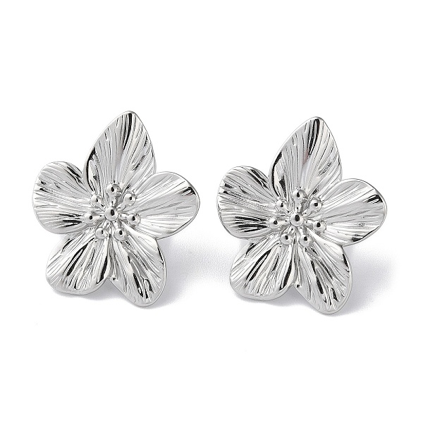 PandaHall 304 Stainless Steel Stud Earrings, Flower, Stainless Steel Color, 30x27mm 304 Stainless Steel Flower
PandaHall 304 Stainless Steel Stud Earrings, Flower, Stainless Steel Color, 30x27mm 304 Stainless Steel Flower