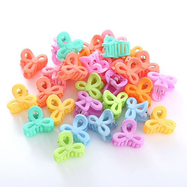 PandaHall Bowknot Plastic Claw Hair Clips, with Iron Findings, for Girls, Mixed Color, 24~30mm Plastic Bowknot Multicolor
PandaHall Bowknot Plastic Claw Hair Clips, with Iron Findings, for Girls, Mixed Color, 24~30mm Plastic Bowknot Multicolor