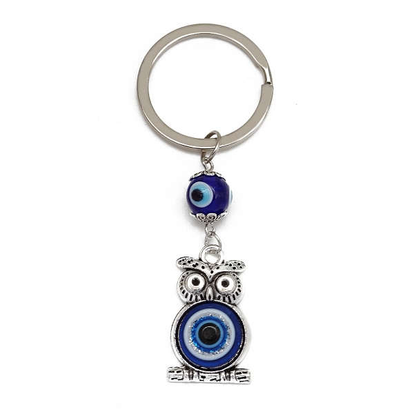 PandaHall Alloy Keychains, with Evil Eye Lampwork Pendants, Owl, 8.1x2.8cm Alloy Owl Blue
PandaHall Alloy Keychains, with Evil Eye Lampwork Pendants, Owl, 8.1x2.8cm Alloy Owl Blue