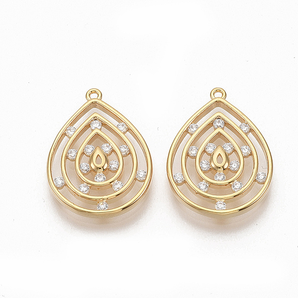 PandaHall Brass Micro Pave Clear Cubic Zirconia Pendants, Nickel Free, Teardrop, Real 18K Gold Plated, 19x14x3mm, Hole: 0.9mm Brass+Cubic...
PandaHall Brass Micro Pave Clear Cubic Zirconia Pendants, Nickel Free, Teardrop, Real 18K Gold Plated, 19x14x3mm, Hole: 0.9mm Brass+Cubic...