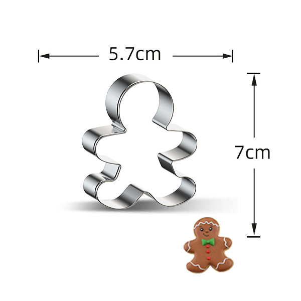 PandaHall Christmas Themed 430 Stainless Steel Cookie Cutters, Cookies Moulds, DIY Biscuit Baking Tool, Gingerbread Man, Stainless Steel...
PandaHall Christmas Themed 430 Stainless Steel Cookie Cutters, Cookies Moulds, DIY Biscuit Baking Tool, Gingerbread Man, Stainless Steel...