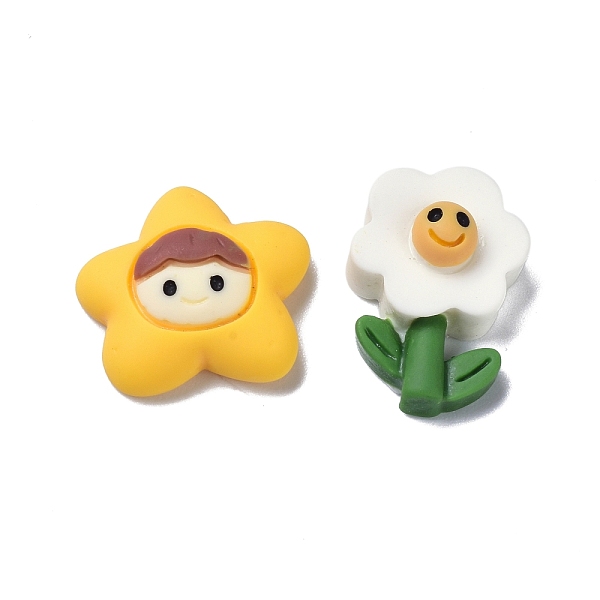 PandaHall Opaque Resin Cabochons, for DIY Decoration, Star & Flower, Yellow, Star: 15x16.5x6mm, Flower: 18x12x7mm Resin Mixed Shapes Yellow
PandaHall Opaque Resin Cabochons, for DIY Decoration, Star & Flower, Yellow, Star: 15x16.5x6mm, Flower: 18x12x7mm Resin Mixed Shapes Yellow