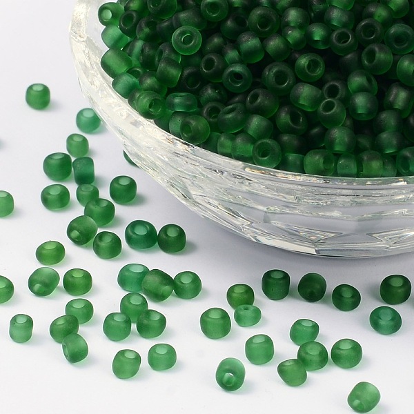 PandaHall (Repacking Service Available) Glass Seed Beads, Frosted Colors, Round, Light Green, 6/0, 4mm, Hole: 1~1.5mm, about 12g/bag Glass
PandaHall (Repacking Service Available) Glass Seed Beads, Frosted Colors, Round, Light Green, 6/0, 4mm, Hole: 1~1.5mm, about 12g/bag Glass