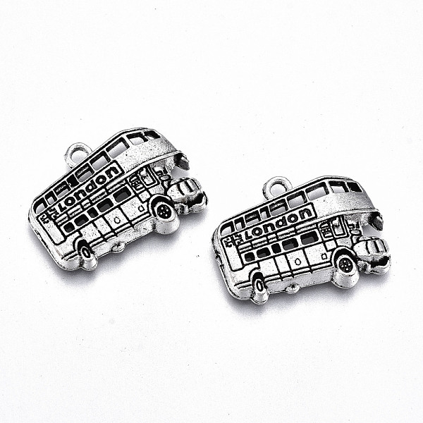 PandaHall Tibetan Style Alloy Pendants, Lead Free & Cadmium Free, Bus with Word London, Antique Silver, 18.5x25x4mm, Hole: 2mm Alloy Vehicle
PandaHall Tibetan Style Alloy Pendants, Lead Free & Cadmium Free, Bus with Word London, Antique Silver, 18.5x25x4mm, Hole: 2mm Alloy Vehicle