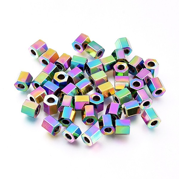 PandaHall Ion Plating(IP) 304 Stainless Steel Spacer Beads, Hexagon, Rainbow Color, 4x4x4mm, Hole: 1.8mm 304 Stainless Steel Hexagon
PandaHall Ion Plating(IP) 304 Stainless Steel Spacer Beads, Hexagon, Rainbow Color, 4x4x4mm, Hole: 1.8mm 304 Stainless Steel Hexagon