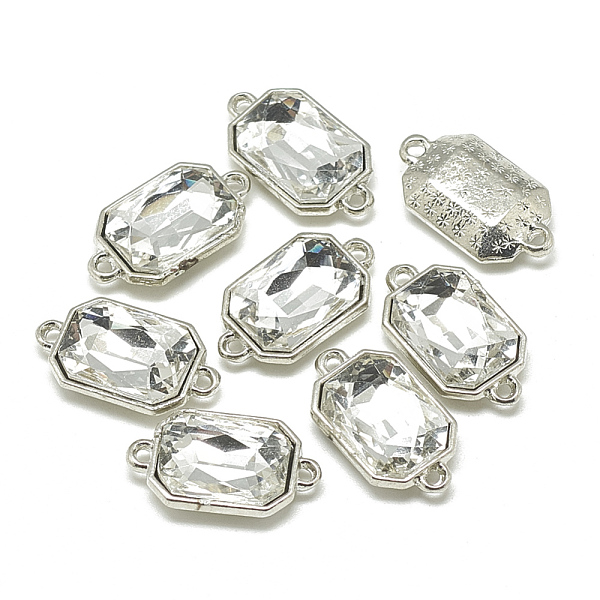 PandaHall Alloy Glass Links connectors, Faceted, Rectangle Octagon, Platinum, Clear, 21x12x5.5mm, Hole: 1.5mm Alloy+Glass Octagon Clear
PandaHall Alloy Glass Links connectors, Faceted, Rectangle Octagon, Platinum, Clear, 21x12x5.5mm, Hole: 1.5mm Alloy+Glass Octagon Clear