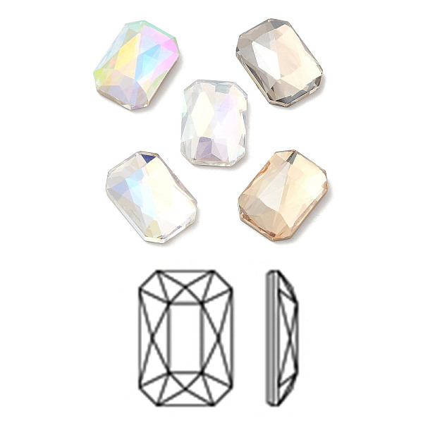 PandaHall K9 Glass Rhinestone Cabochons, Flat Back & Back Plated, Faceted, Rectangle, Mixed Color, 14x10x4.5mm Glass Rhinestone Rectangle..., Multicolor
PandaHall K9 Glass Rhinestone Cabochons, Flat Back & Back Plated, Faceted, Rectangle, Mixed Color, 14x10x4.5mm Glass Rhinestone Rectangle..., Multicolor
