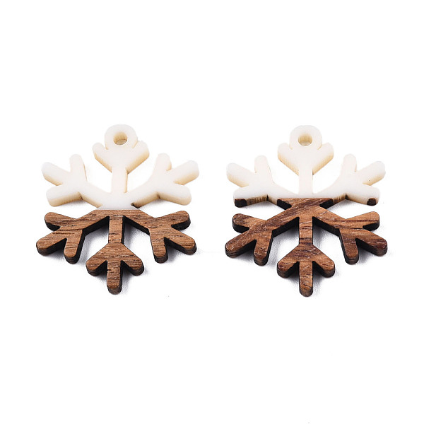 PandaHall Christmas Theme Opaque Resin & Walnut Wood Pendants, Snowflake Charm, White, 28x24.5x3.5mm, Hole: 2mm Resin+Wood Snowflake White
PandaHall Christmas Theme Opaque Resin & Walnut Wood Pendants, Snowflake Charm, White, 28x24.5x3.5mm, Hole: 2mm Resin+Wood Snowflake White