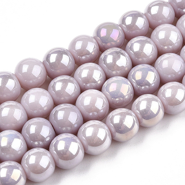 PandaHall Electroplate Opaque Glass Beads Strands, AB Color Plated, Round, Rosy Brown, 8~8.5mm, Hole: 1.5mm, about 51~53pcs/strand, 14.96...
PandaHall Electroplate Opaque Glass Beads Strands, AB Color Plated, Round, Rosy Brown, 8~8.5mm, Hole: 1.5mm, about 51~53pcs/strand, 14.96...